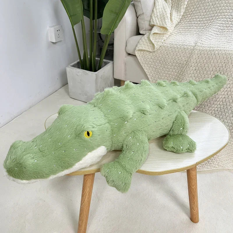 Almofada de Pelúcia Aconchegante Crocodilo Verde Lenogue
