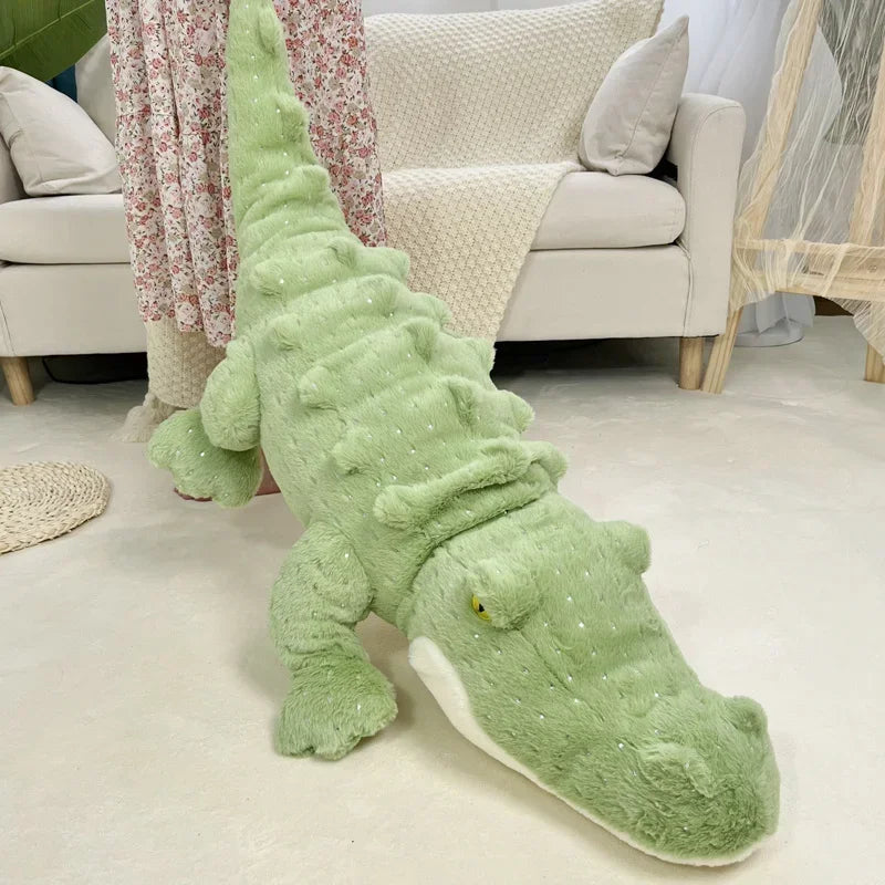 Almofada de Pelúcia Aconchegante Crocodilo Verde Lenogue
