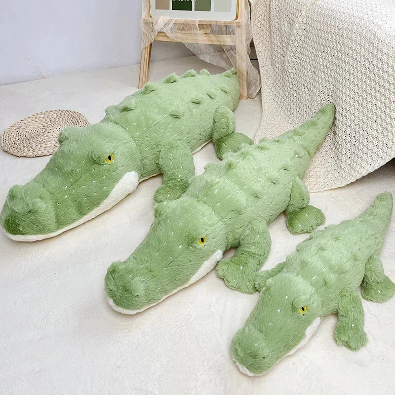Almofada de Pelúcia Aconchegante Crocodilo Verde Lenogue
