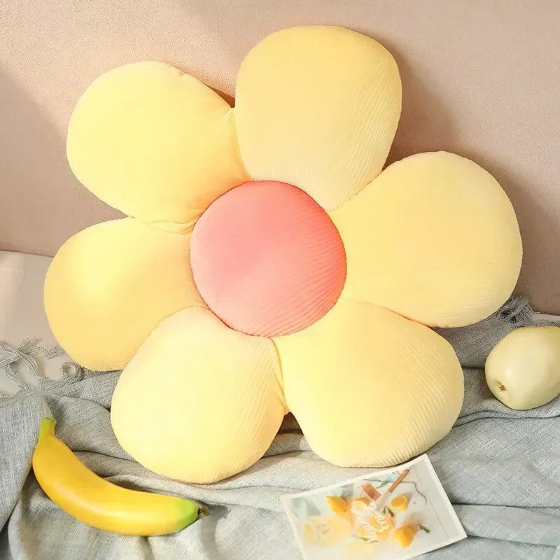 Almofada Infantil de Girassol para Decoração Lenogue Amarelo