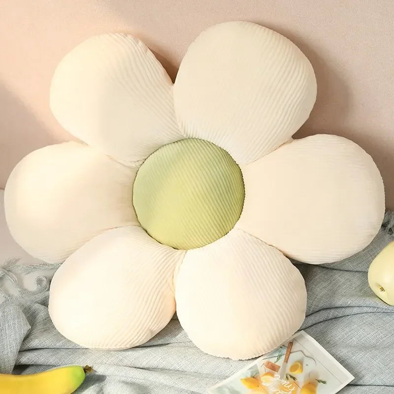 Almofada Infantil de Girassol para Decoração Lenogue Branco