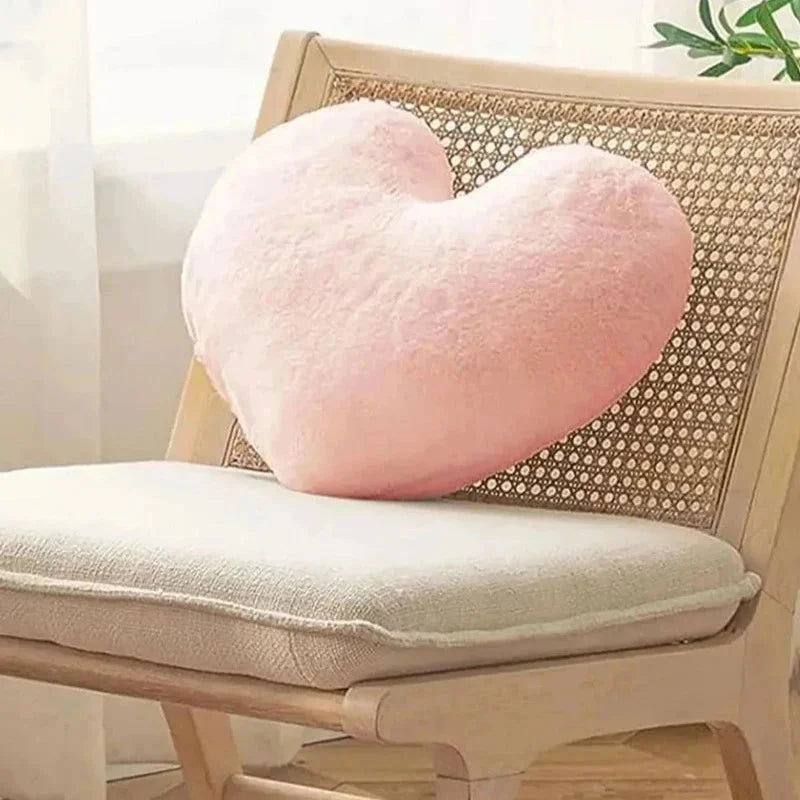 Almofada Infantil Pelúcia Coração Rosa Lenogue / 32 x 40cm