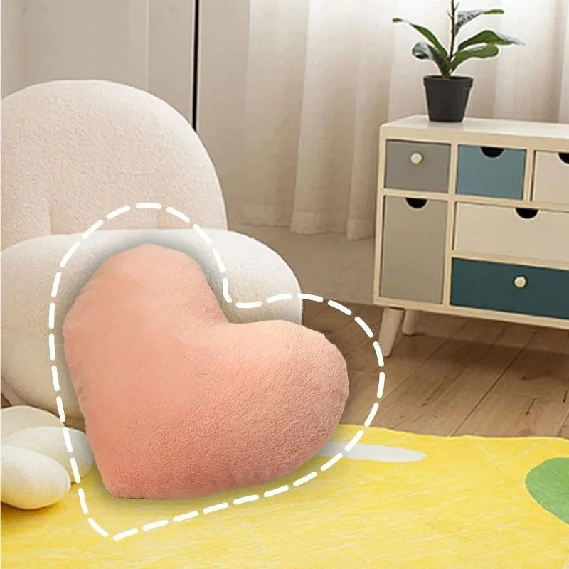 Almofada Infantil Pelúcia Coração Rosa Lenogue / 32 x 40cm