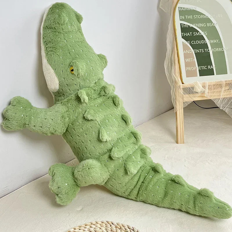 Almofada Infantil Pelúcia Crocodilo Verde Lenogue