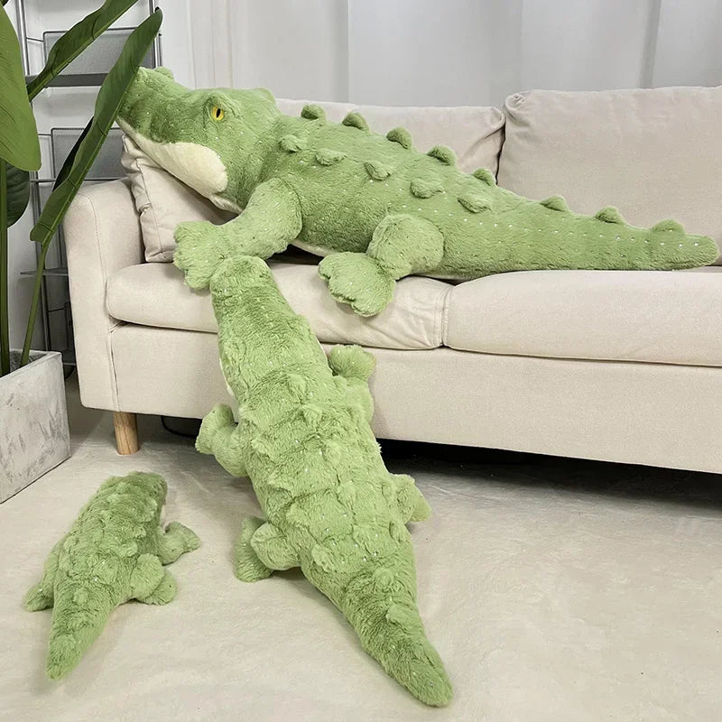 Almofada Infantil Pelúcia Crocodilo Verde Lenogue / 50cm