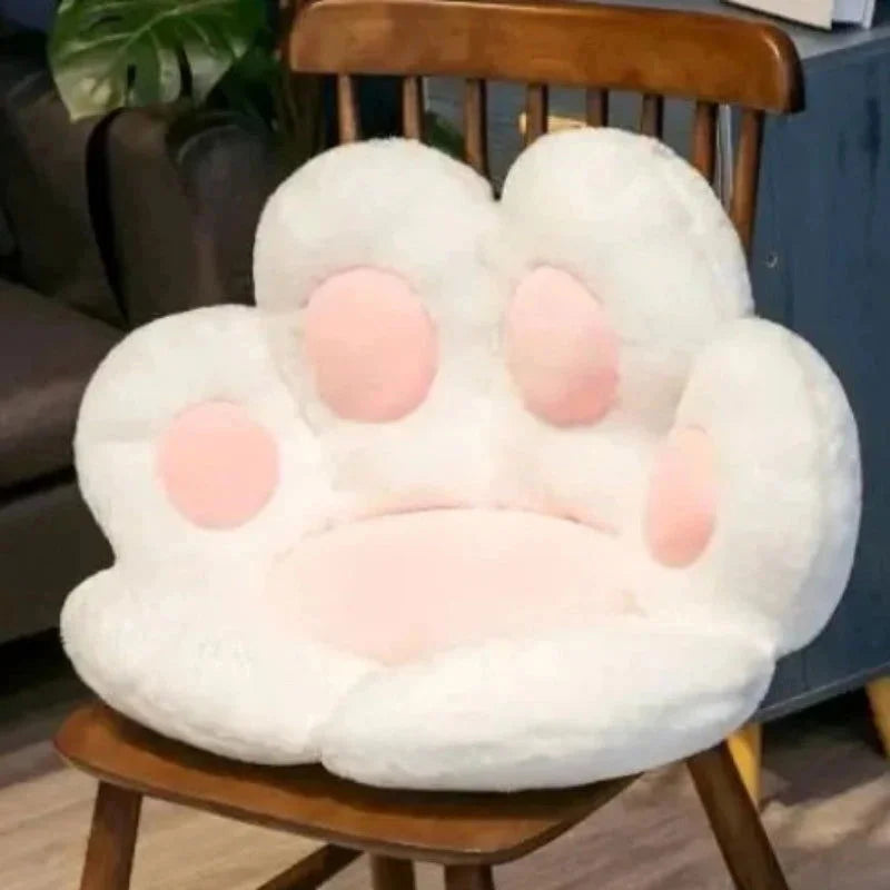 Almofada Infantil Pelúcia Pata de Gato Lenogue Branco / 70 x 60cm