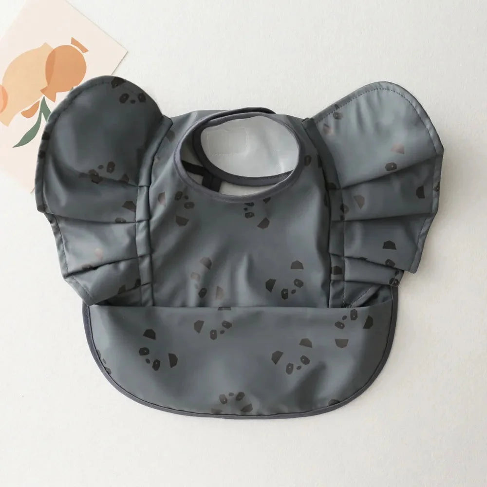 Babador Infantil com Bolsinho Nordic Mood Lenogue Cinza Panda / 6 Meses a 3