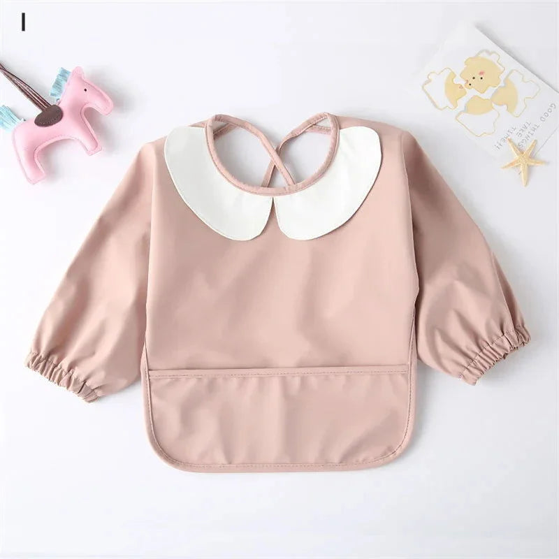 Babador Infantil para Refeições e Pintura Lenogue Rosa / p (6-12 Meses)