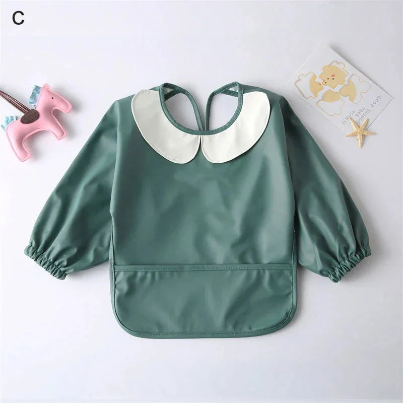 Babador Infantil para Refeições e Pintura Lenogue Verde / p (6-12 Meses)
