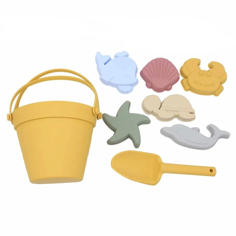 Baldinho Elegante Summer Beach de Silicone 8 peças Lenogue