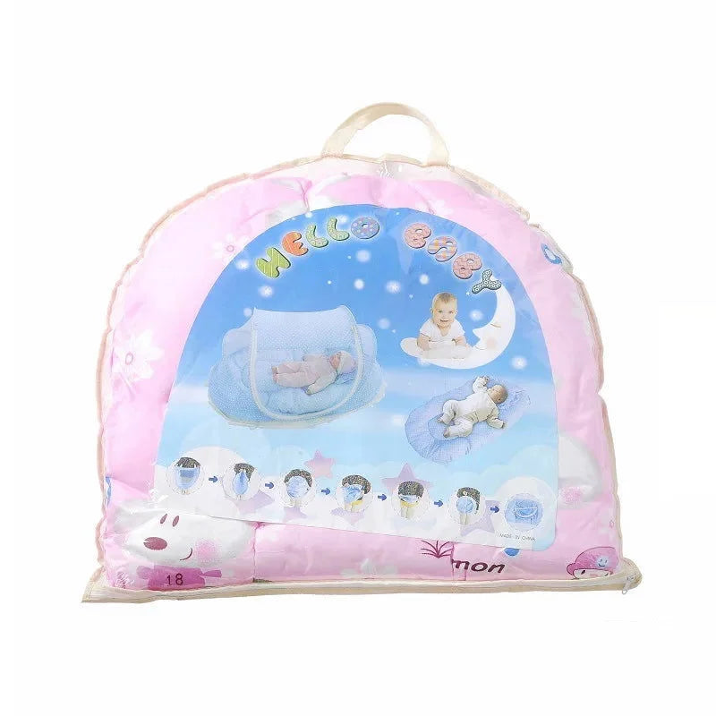 Berço Infantil Portátil com Mosquiteira Lenogue