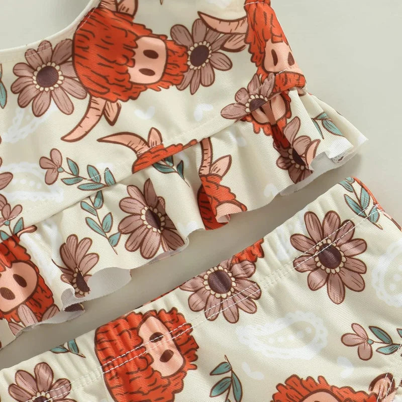 Biquini Infantil Feminino Estampado Lenogue