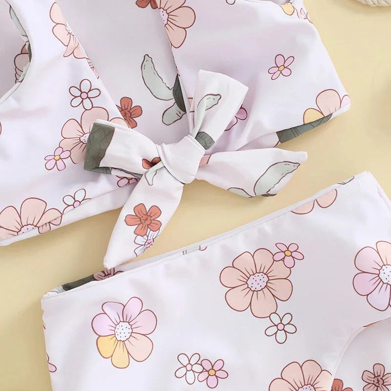 Biquini Infantil Feminino Floral Margarete Lenogue