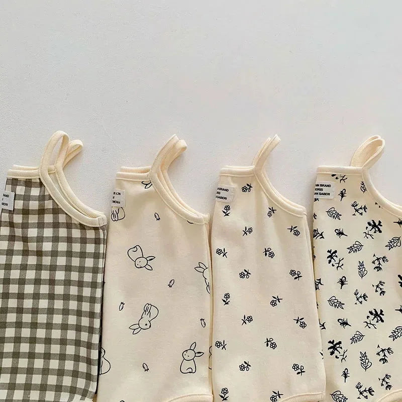 Body Infantil Algodão Minimalista sem Manga Lenogue