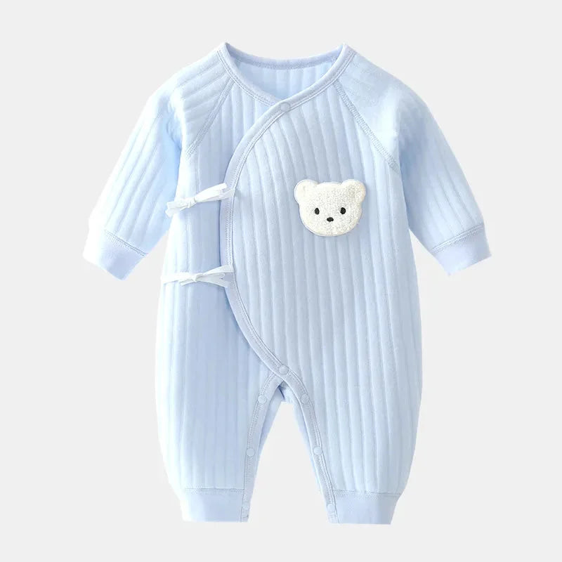 Body Infantil de Algodão Estampa Ursinho Lenogue Azul / 0-3 Meses