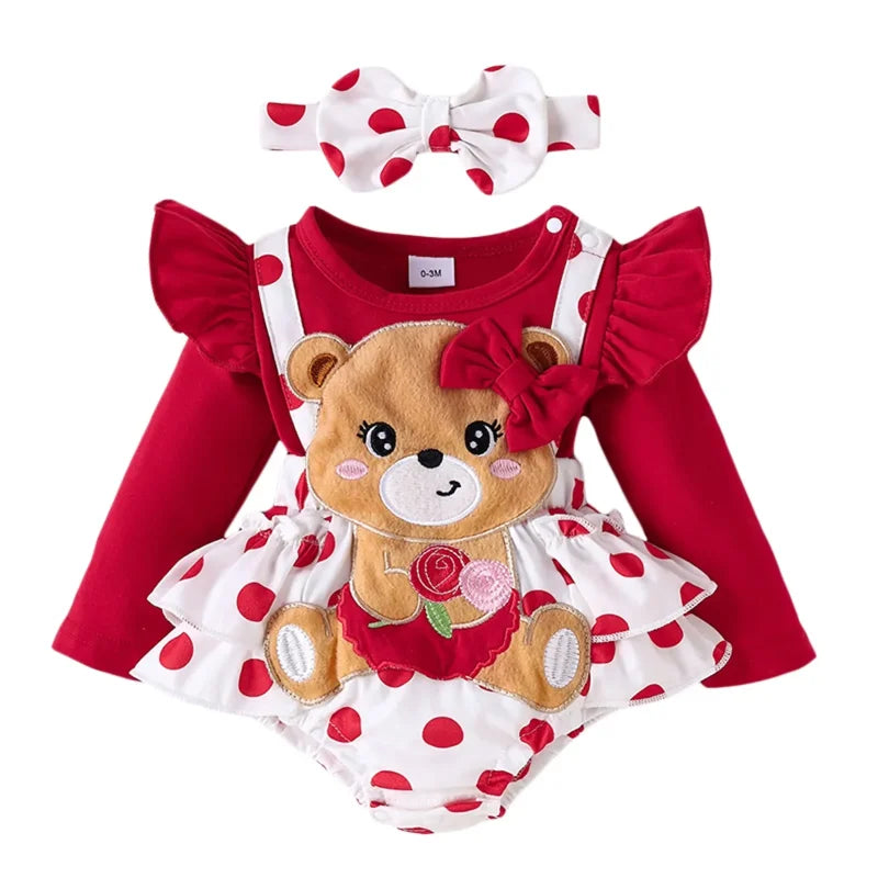 Body Infantil de Manga Longa com Estampa de Ursinho Lenogue