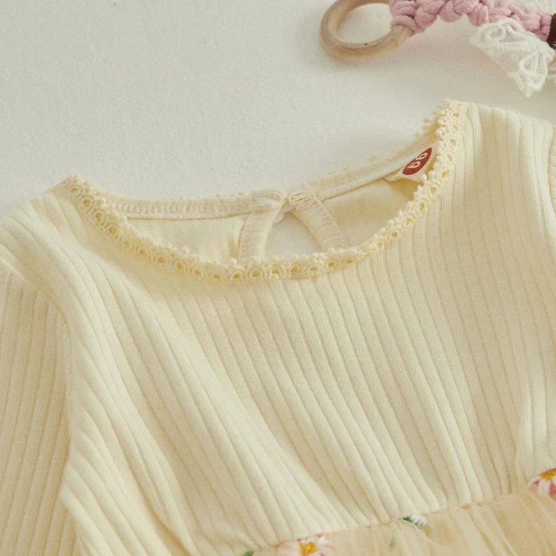 Body Infantil Estampa Margarida Amarelo Lenogue