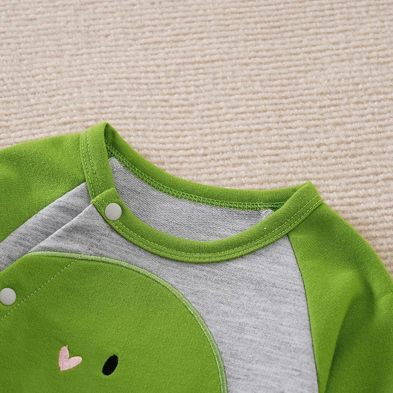 Body Infantil Manga Longa Dinossauro Charme 3d Lenogue