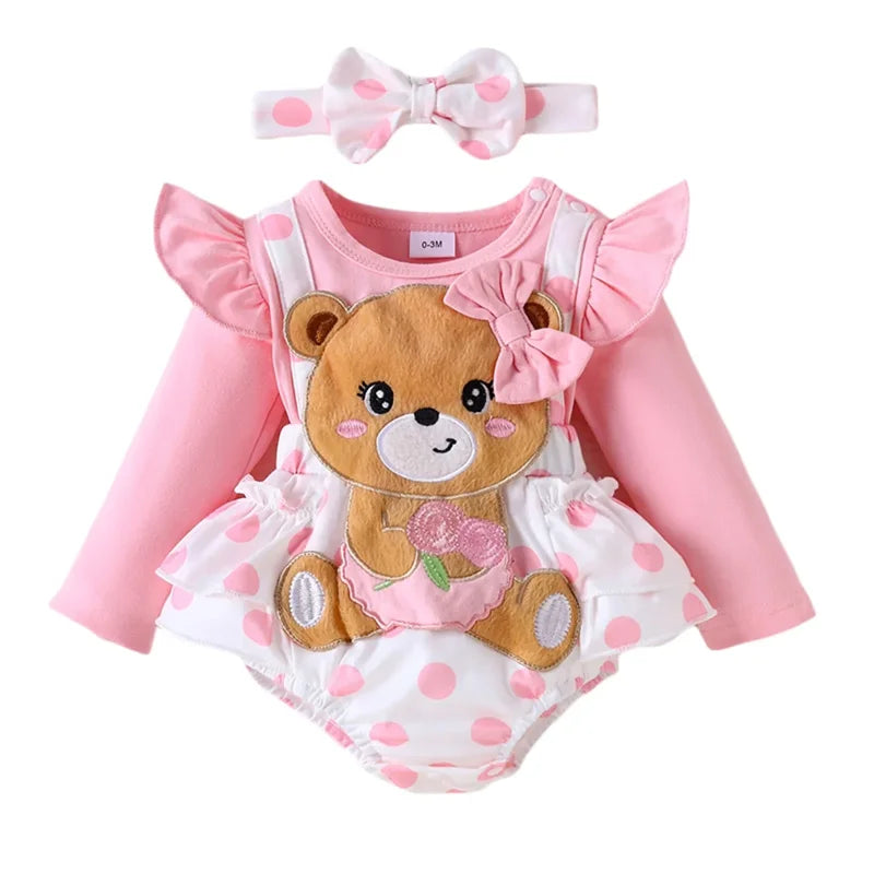 Body Infantil Manga Longa Estampa Ursinho Lenogue