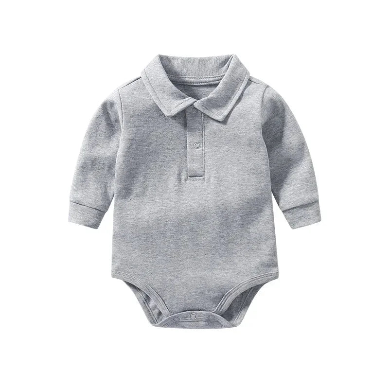 Body Infantil Polo Lenogue Cinza / 0-3 Meses