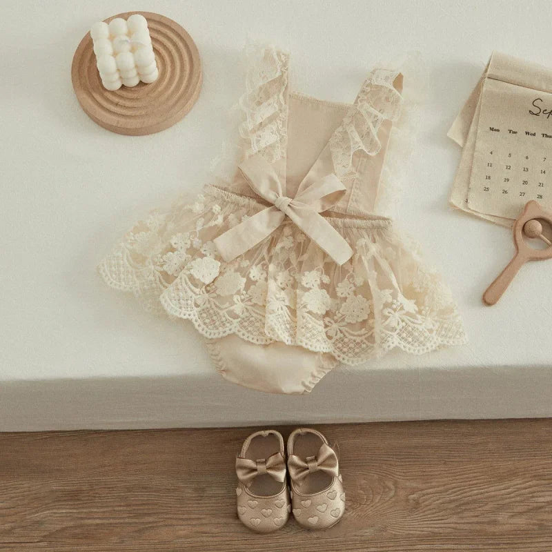 Body Infantil Saia Little Angel Caqui Lenogue