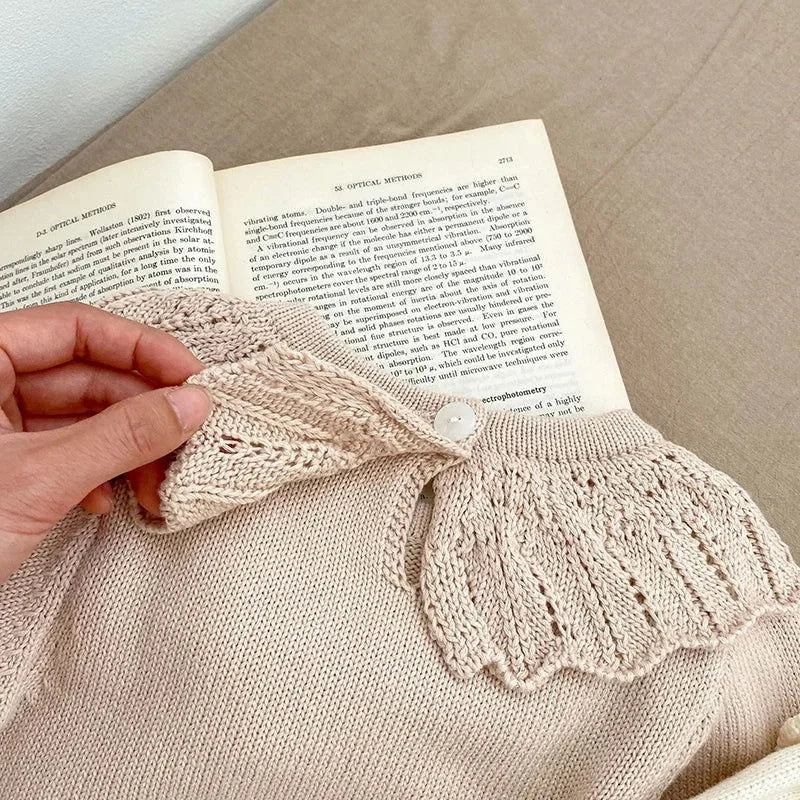 Body Infantil Tricotado Aurora Bege Lenogue