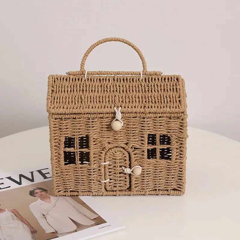 Bolsa Infantil Casita Colorida Lenogue Marrom