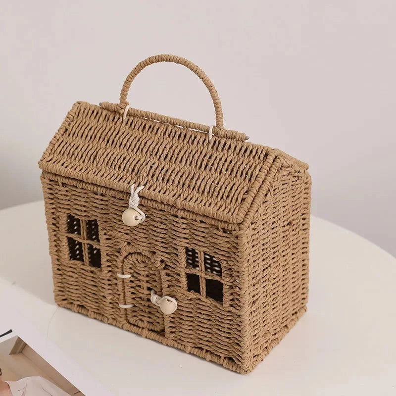 Bolsa Infantil Casita Colorida Lenogue Marrom