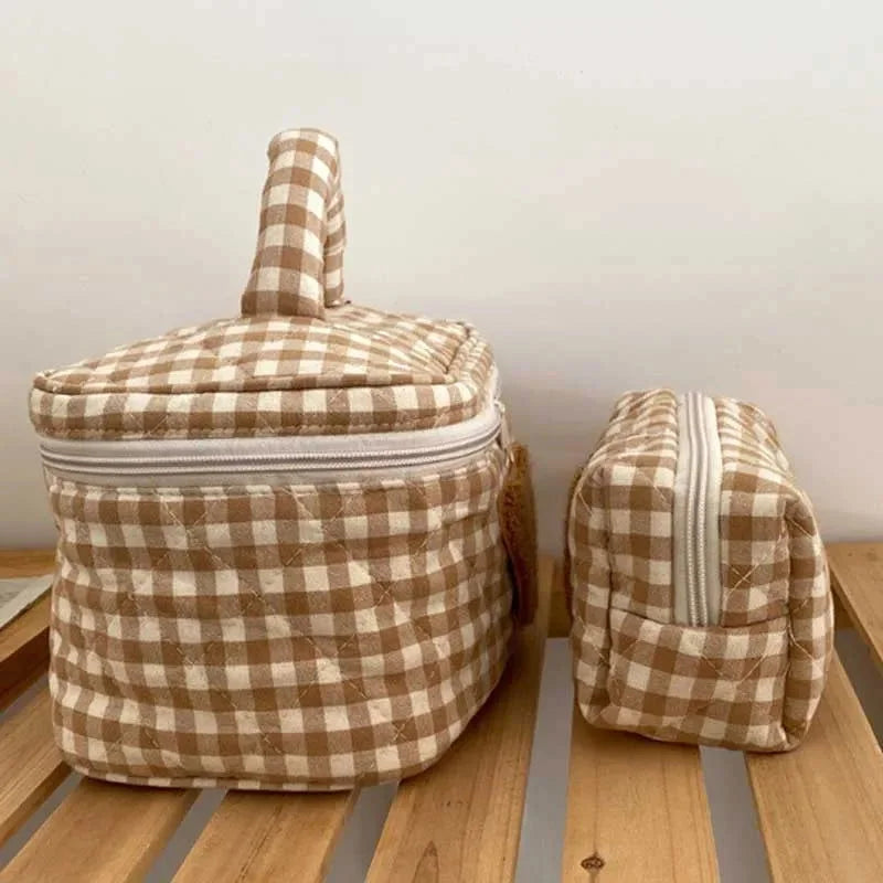 Bolsa Infantil para Fraldas Bordado Urso Bege Lenogue