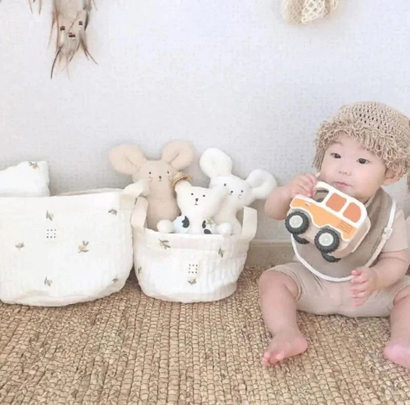 Bolsa Infantil para Fraldas Bordado Urso Bege Lenogue
