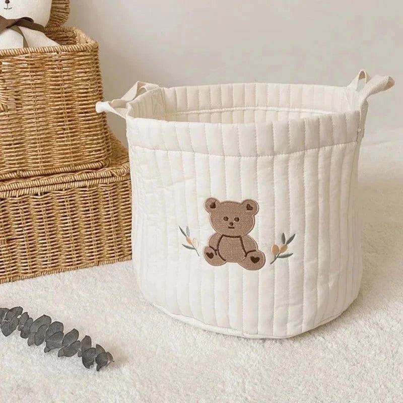 Bolsa Infantil para Fraldas Bordado Urso Bege Lenogue Mod. 01 - g