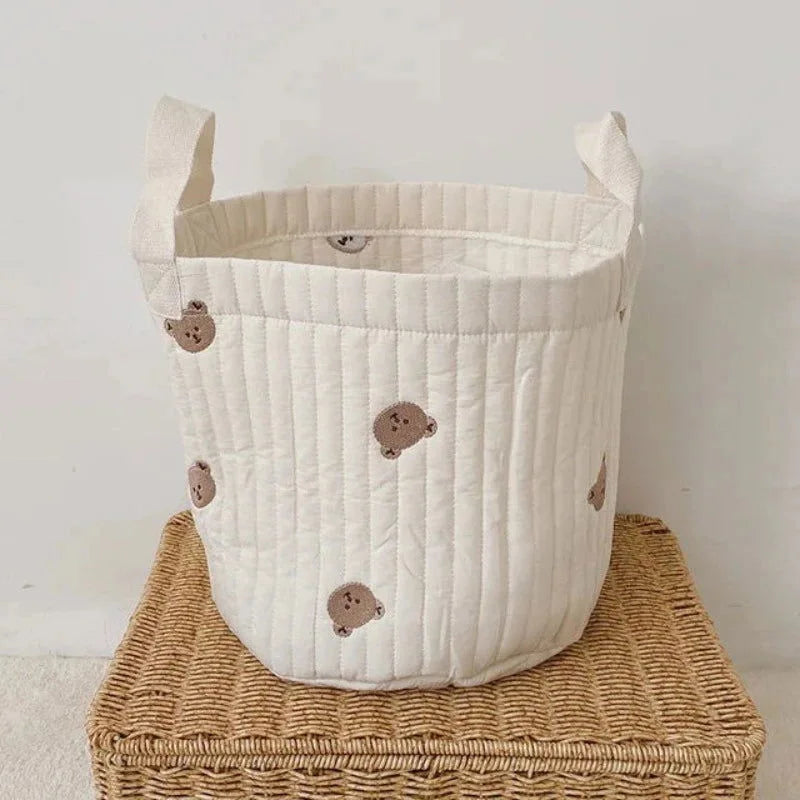 Bolsa Infantil para Fraldas Bordado Urso Bege Lenogue Mod. 02 - g