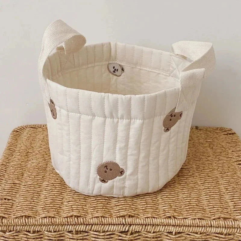 Bolsa Infantil para Fraldas Bordado Urso Bege Lenogue Mod. 02 - p
