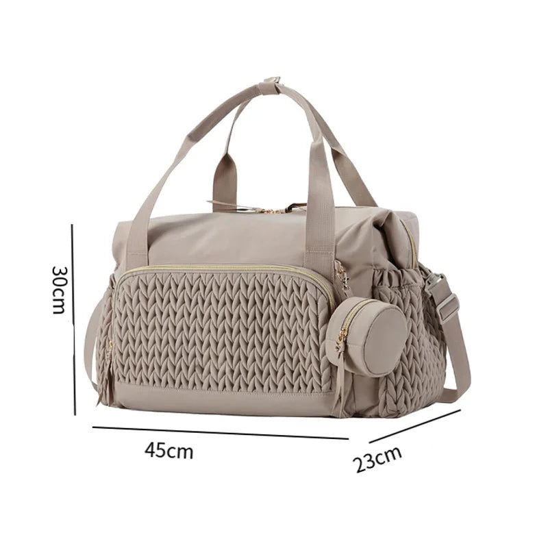 Bolsa Maternidade Infantil Luxo Designer Alta Capacidade Lenogue Bege