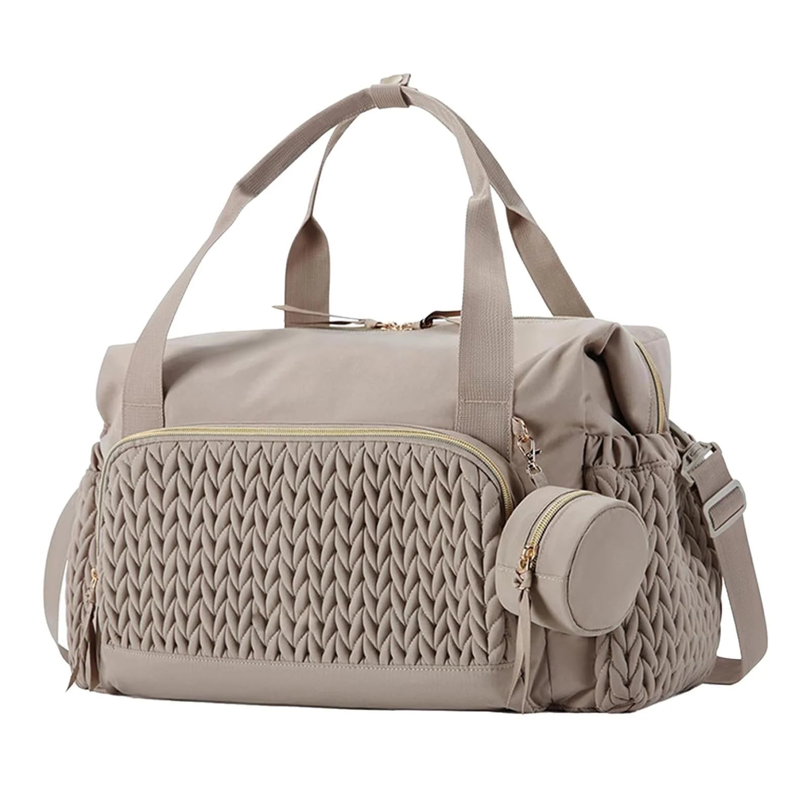 Bolsa Maternidade Infantil Luxo Designer Alta Capacidade Lenogue Bege