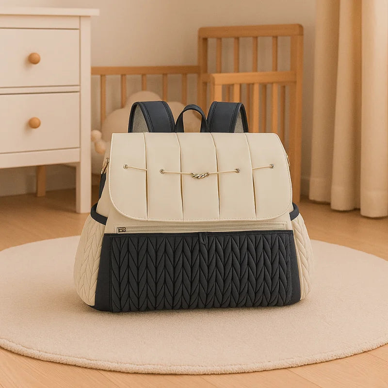 Bolsa Maternidade Infantil Matelassê Bordada Impermeável Lenogue Azul