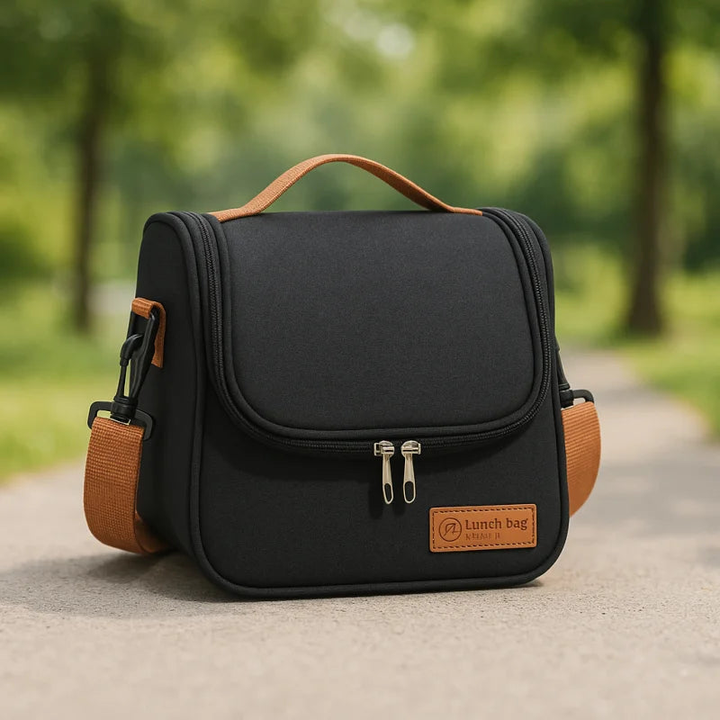 Bolsa Térmica Infantil com Alça Ajustável Lenogue Preto