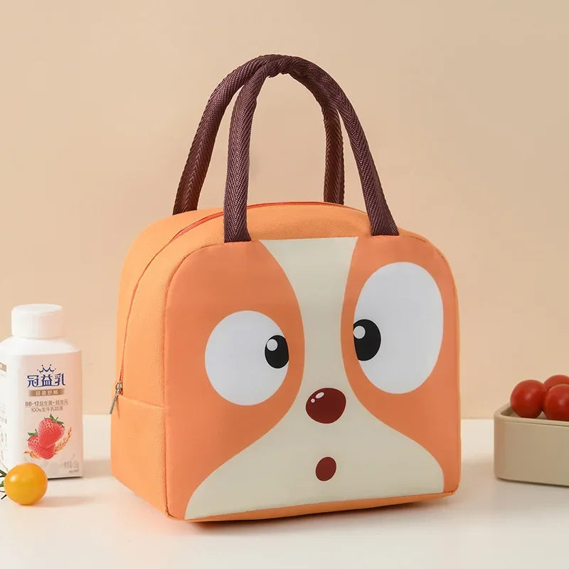 Bolsa Térmica Infantil Estampa Animais Colorida Lenogue Laranja