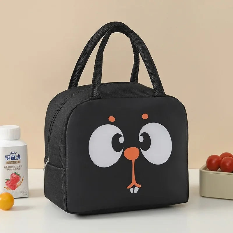 Bolsa Térmica Infantil Estampa Animais Colorida Lenogue Preto
