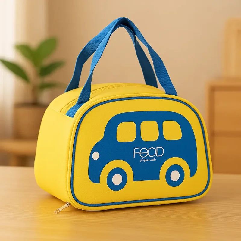 Bolsa Térmica Infantil Estampa Carro Lenogue Amarelo