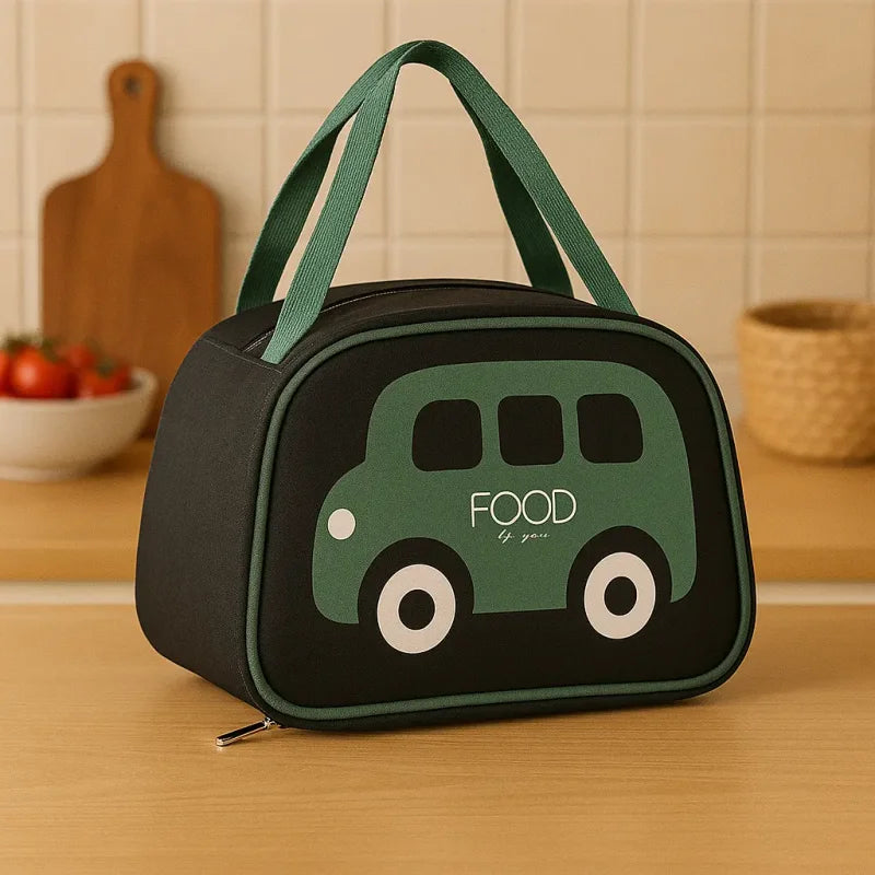Bolsa Térmica Infantil Estampa Carro Lenogue Preto