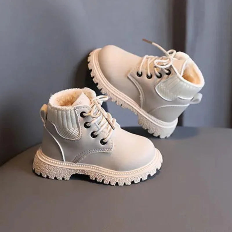 Bota Infantil Forrada com Pelúcia Lenogue Nude / 21-22