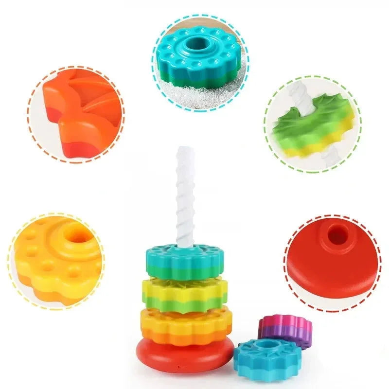 Brinquedo Infantil Anéis Empilháveis Colorido Lenogue 5