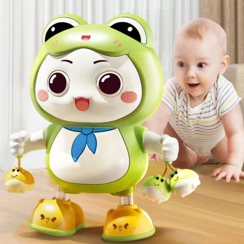 Brinquedo Infantil Dançante com Luzes Colorido Lenogue Sapo