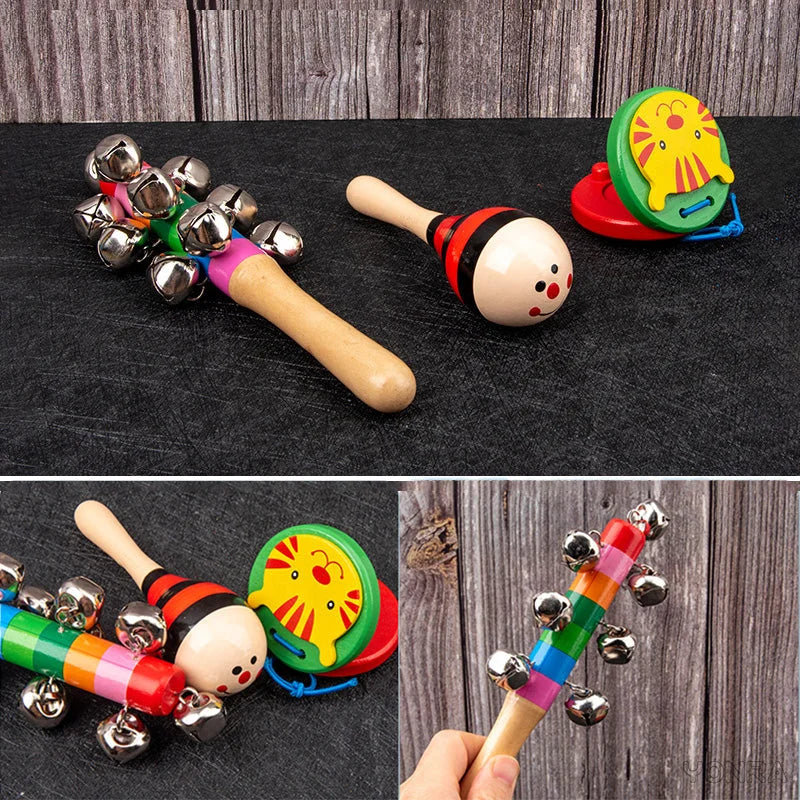 Brinquedo Infantil de Madeira Educativo Montessori Lenogue Conjunto com 9 Peças