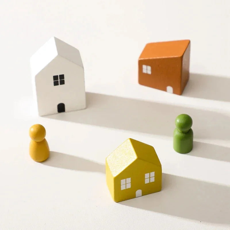 Brinquedo Infantil Floresta em Bloco Colorido Lenogue Casinhas