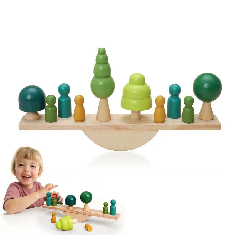 Brinquedo Infantil Floresta em Bloco Colorido Lenogue Equilíbrio Natural