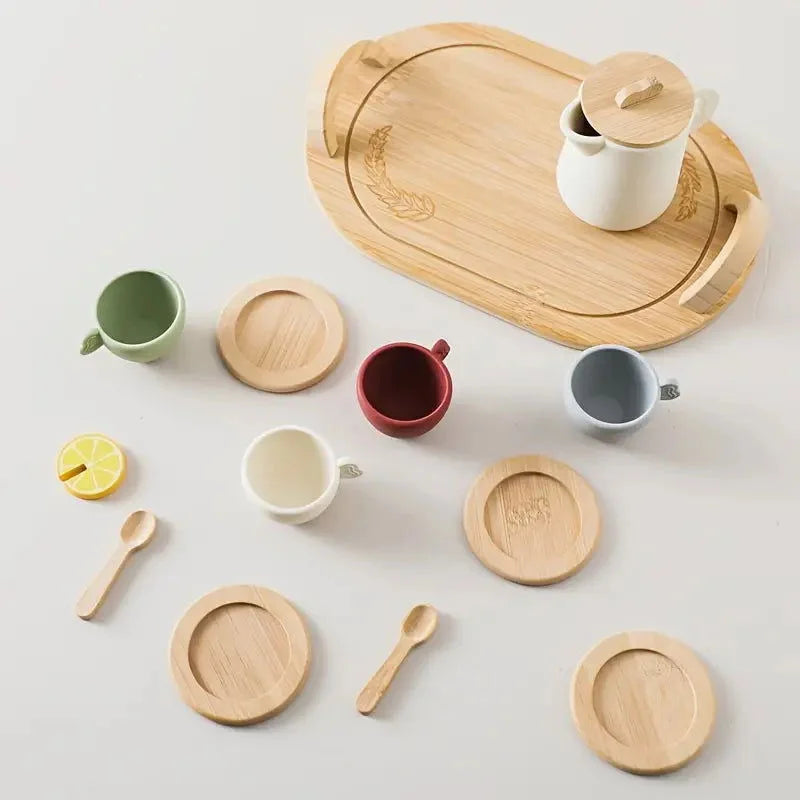 Brinquedo Infantil Madeira Hora do Chá Lenogue (10 Peças)