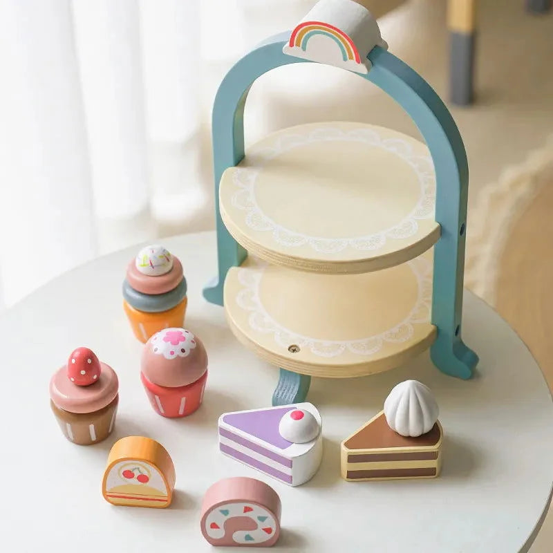 Brinquedo Infantil Madeira Patisserie Colorido Lenogue
