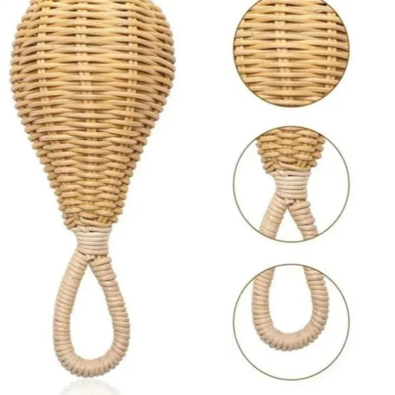 Brinquedo Infantil Sensorial Rattan Chocalho Lenogue